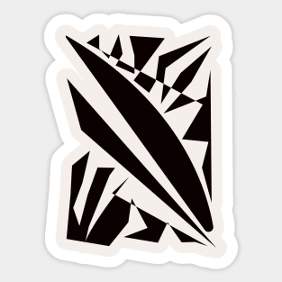 Ornament geometric black Sticker